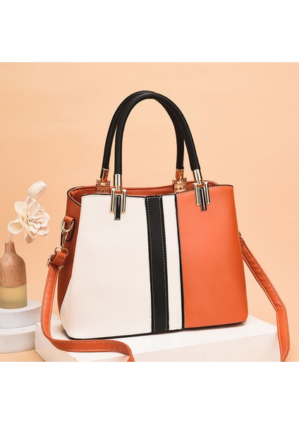 Fotoğraf Renk Moda Yeni Bayanlar Çanta Büyük Kapasiteli Colorblock Messenger Çanta Marka Tasarımcısı Omuz Çantaları Yüksek Kaliteli Tote Çanta Kadın's (Yurt Dışından) indirimleri
