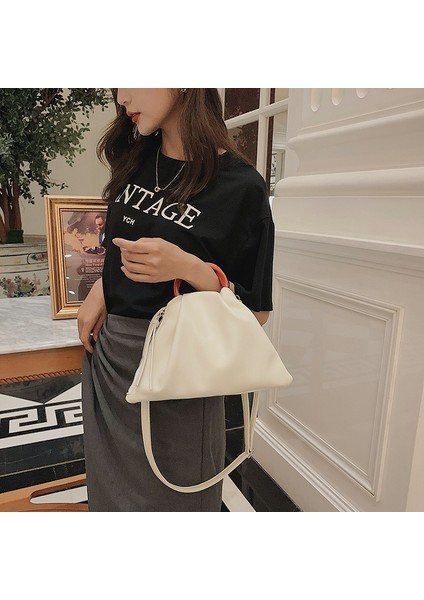 Kahverengi Çapraz Vücut Çanta Kadın Basit Omuz Çantaları Kadın Yumuşak Deri Hamur Torbası Tasarımcı Marka Küçük Tote Sac Bayan Çanta Moda (Yurt Dışından)