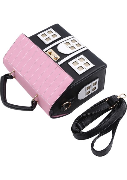 Bej Kişilik Ev Şekilli Deri Kadın Çanta 2021 Moda Yaratıcı Kız Messenger Crossbody Çanta Omuz Çantası Bolsa Feminina (Yurt Dışından) fırsatları