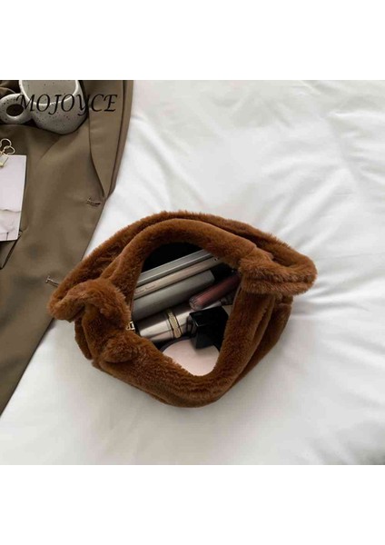 Beyaz Peluş Koltukaltı Çantaları Rahat Sonbahar Kış Kabarık Bez Çantalar Taşınabilir Moda Aşk Kalp Baskılı Yumuşak Sokak Seyahat Için Sıcak (Yurt Dışından) indirimleri