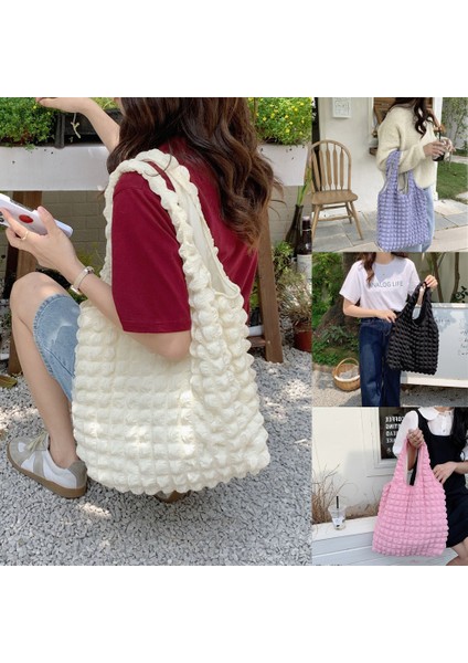 Sarı Kadın Bulut Kabarcıklar Omuz Çantası Yumuşak Bez Kumaş Sevimli Çanta Rahat Tote Hafif Tuval Alışveriş Çantaları Kadın Sevimli Kitaplar Çanta (Yurt Dışından) modelleri