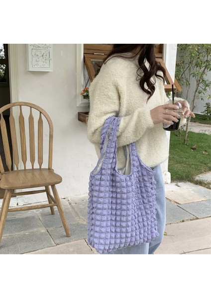 Sarı Kadın Bulut Kabarcıklar Omuz Çantası Yumuşak Bez Kumaş Sevimli Çanta Rahat Tote Hafif Tuval Alışveriş Çantaları Kadın Sevimli Kitaplar Çanta (Yurt Dışından) indirimleri