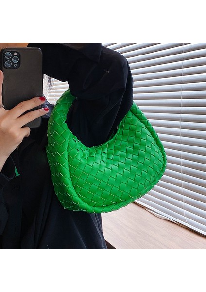 Gül Kırmızı Kadınlar Için Yüksek Kaliteli Pu Deri Omuz Çantaları 2022 Yeni Moda Dokuma Çanta ve Cüzdanlar Kadın Lüks Koltukaltı Çanta Fermuar Tote (Yurt Dışından) indirimleri