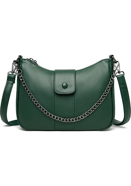 Yeşil 2021 Yaz Yeni Lüks Kadın Çanta Deri Kaliteli Messenger Crossbody Çanta Günlük Moda Klasik Kadın Çantası Omuz Çantası (Yurt Dışından)