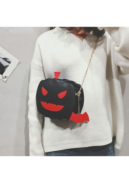B1 16X16X16 cm Komik Güzel Kabak Çanta Cadılar Bayramı Şeker Çantası Kız Omuz Messenger Çanta Bayanlar Messenger Omuz Çantası Rahat Çanta Çanta (Yurt Dışından) fırsatları
