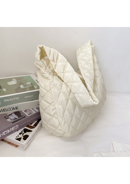 Mavi Moda Kapitone Kadın Koltukaltı Omuz Çantası Kadın Naylon Hobo Çanta Lüks Tasarım Büyük Kapasiteli Çanta ve Çanta Shopper Tote (Yurt Dışından) indirimleri
