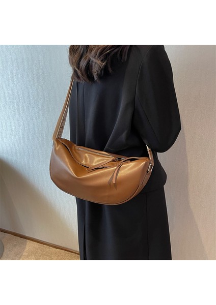 Kadınlar Için Haki Moda Çanta Yumuşak Deri Crossbody Çanta Kadın Marka Tasarımcısı Omuz Çantaları Bayanlar Büyük Çanta Basit Rahat Kese (Yurt Dışından) indirimleri
