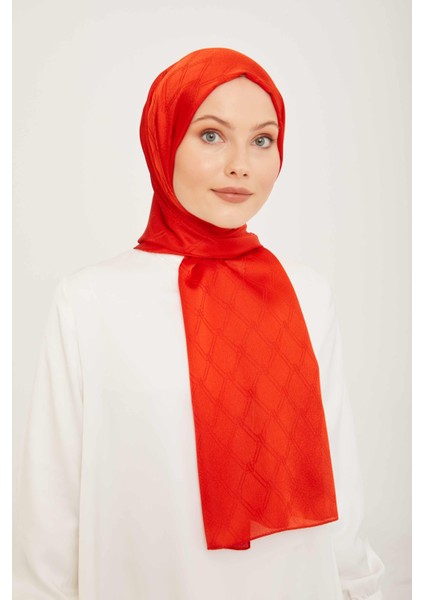 Trend Jan Jan Turuncu Monogram Desenli Jakar Şal 6 - 21219 modelleri