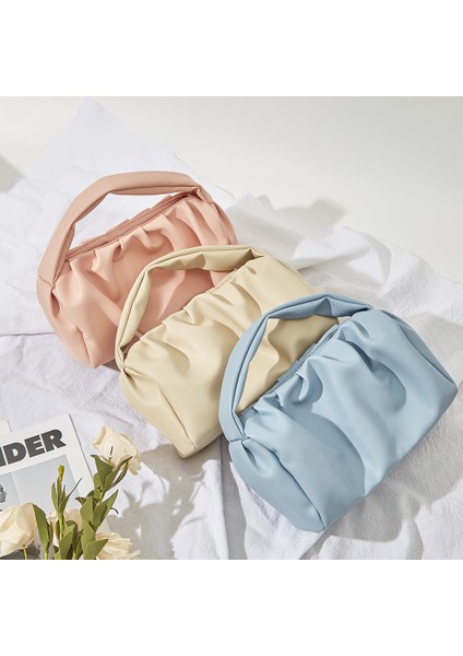 Pembe Basit Tasarım Kadın Çanta 2023 Yeni Moda Kadın Çantası Küçük Bulut Çanta Kadın Hobos Çanta (Yurt Dışından) indirimleri