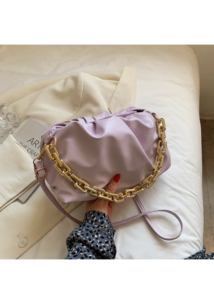 Yeşil Düz Renk Pileli Tote Çanta 2021 Moda Yeni Yüksek Kaliteli Yumuşak Deri Kadın Tasarımcı Çanta Seyahat Omuz Çantaları Koltukaltı Çanta (Yurt Dışından) fırsatları
