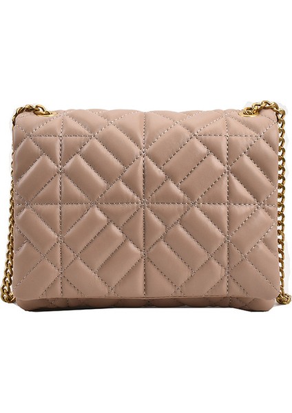 Haki Omuzdan Askili Çanta Kadın Omuz Çantaları Lüks Marka Deri Kadınlar Için Moda Çanta Flap Retro Debriyaj Çanta Metal Zincir Küçük Omuz Çantası Kadın (Yurt Dışından)
