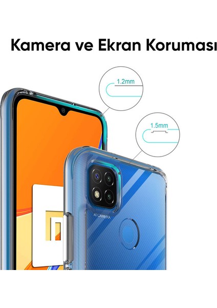 Xiaomi Redmi 9c Uyumlu Kılıf Sararmaz Hd Şeffaf Silikon Kılıf Şeffaf