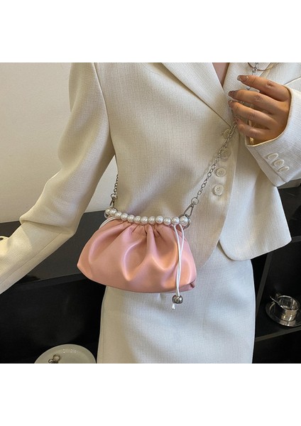 Kadınlar Için Beyaz Küçük Crossbody Çanta Bulut Koltukaltı Tote Çanta Pileli Pu Deri Lüks Tasarımcı Çanta Çanta Kadın 2022 Trendi (Yurt Dışından) fırsatları