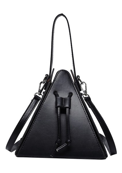 Siyah Ünlü Marka Katlanabilir Piramit Çanta Kadın Lüks Tasarımcı El Çantası Bayanlar Kadınlar Için Crossbody Çanta Üçgen Şeker Renk Tote (Yurt Dışından)