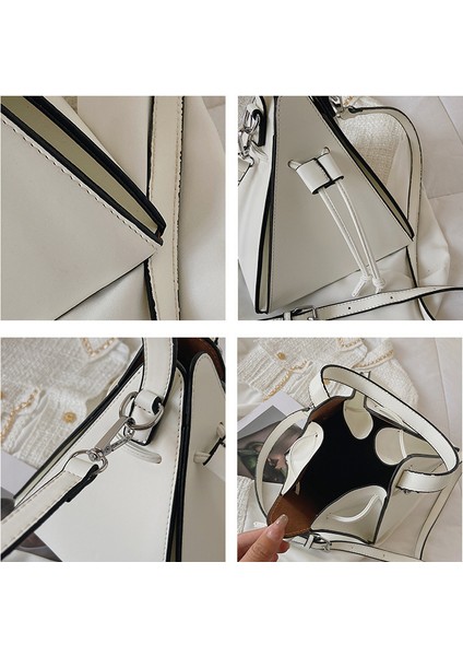 Siyah Ünlü Marka Katlanabilir Piramit Çanta Kadın Lüks Tasarımcı El Çantası Bayanlar Kadınlar Için Crossbody Çanta Üçgen Şeker Renk Tote (Yurt Dışından) modelleri