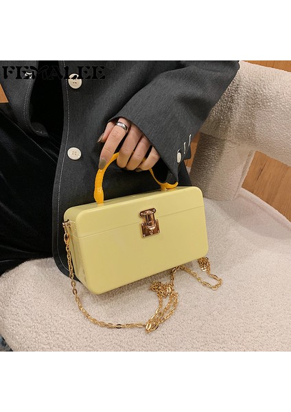 Bej Yılan Kolu Akşam Çanta Kilit Zincirleri Crossbody Çantalar Kutu Debriyaj Çanta Kadın Lüks Parti Elbise Çanta Yaz Akrilik El Çantaları (Yurt Dışından) fiyatları