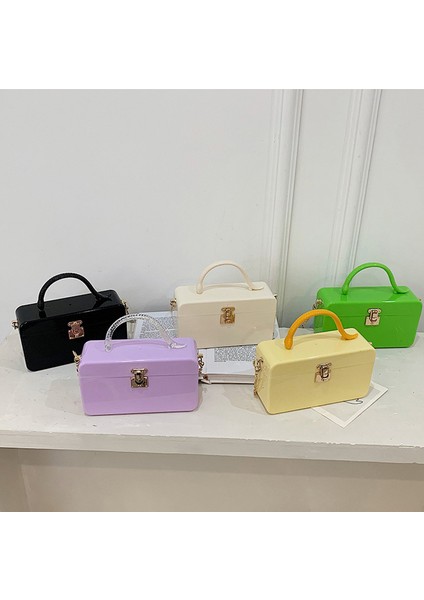 Bej Yılan Kolu Akşam Çanta Kilit Zincirleri Crossbody Çantalar Kutu Debriyaj Çanta Kadın Lüks Parti Elbise Çanta Yaz Akrilik El Çantaları (Yurt Dışından) fırsatları
