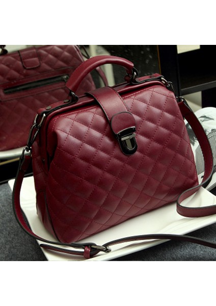 Beyaz Retro Doktor Çantası Moda Büyük Kapasiteli Messenger Çanta Bayan Omuz Çantası Fırçalama Pu Deri Çanta Iki Yeni Stil ZF10021 (Yurt Dışından) modelleri