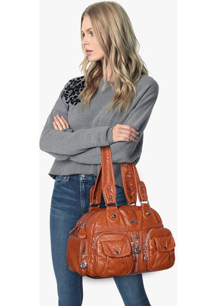 Siyah Marka Lüks Kadın Retro Postacı Çantası Yumuşak Yıkanmış Pu Deri Crossbody Çanta Kadın Moda Çanta Çantalar Feminina Bolsos Muje (Yurt Dışından) modelleri