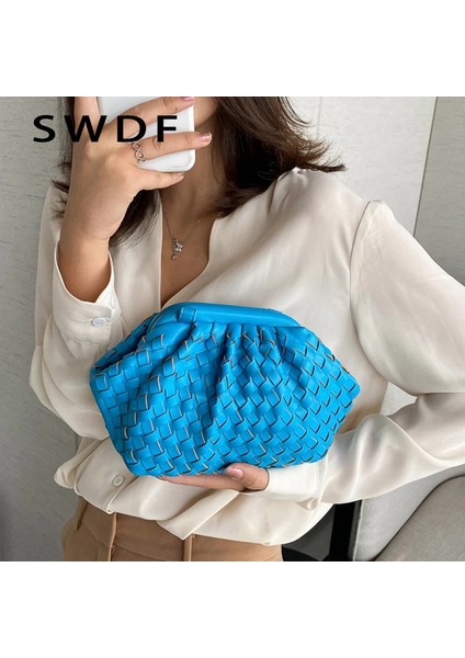 Haki Örgü Pu Deri Kadınlar Için Crossbody Çanta 2022 Düz Renk Omuzdan Askili Çanta Markalı Kadın Çanta ve Çantalar Bayan Tote Çanta Debriyaj (Yurt Dışından) fırsatları