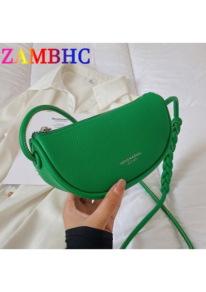 Siyah Çanta Şeker Renk Kadın Küçük Pu Deri Eyer Çantası Tasarımcı Lüks Omuz Çantaları 2022 Sevimli Örgü Kayış Bayan Crossbody Çanta Trend Yeni (Yurt Dışından) fiyatları