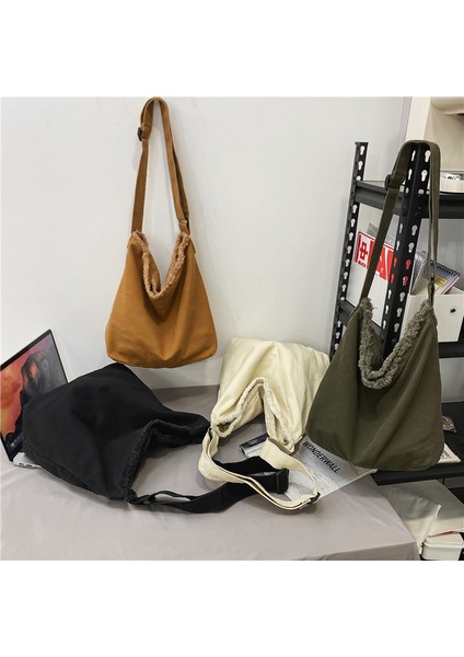 Yeşil Kadın Rahat Tuval Büyük Kapasiteli Büyük Boy Hımbıl Çanta 2023 Y2K Moda Emo Genç Okul Kitap Dizüstü Gecelik Crossbody Çanta (Yurt Dışından) modelleri