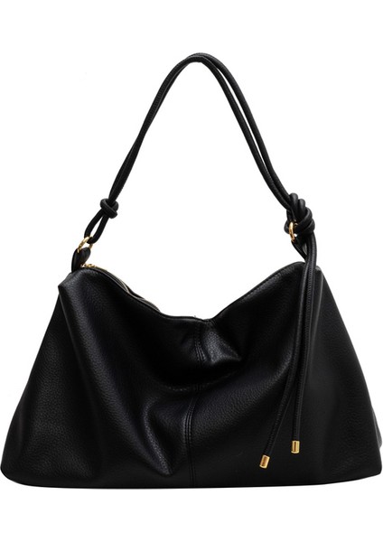 Siyah Kadın Çantaları Marka Çanta Kaliteli Büyük Kapasiteli Omuz Çantaları Moda Bağbozumu Kadın Tote Yumuşak Pu Deri Crossbody Messenger (Yurt Dışından)