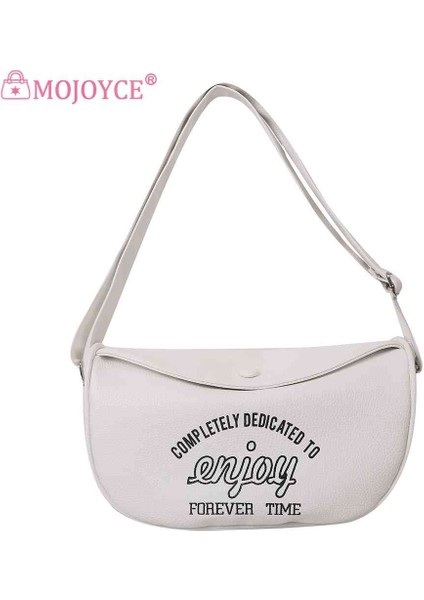 Beyaz Mektup Baskılı Crossbody Çanta Moda Kadın Çanta Pu Deri Rahat Taşınabilir Basit Yumuşak Büyük Kapasiteli Hafta Sonu Tatili Için (Yurt Dışından) fiyatları