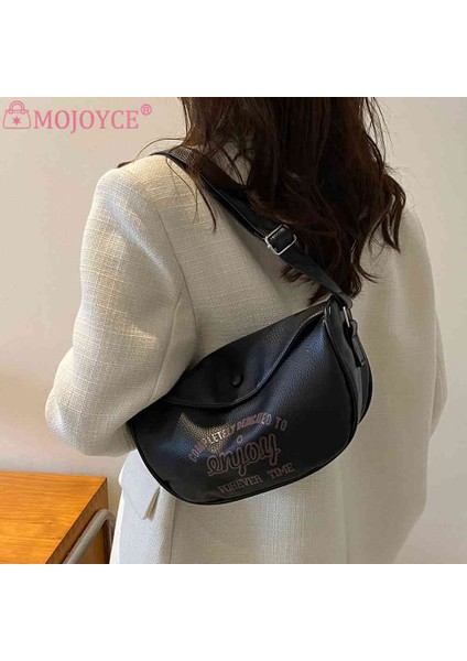 Beyaz Mektup Baskılı Crossbody Çanta Moda Kadın Çanta Pu Deri Rahat Taşınabilir Basit Yumuşak Büyük Kapasiteli Hafta Sonu Tatili Için (Yurt Dışından) modelleri