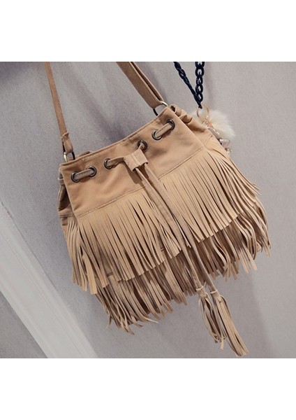 Siyah 2022 Retro Sahte Süet Saçak Kadın Haberci Çanta Tote Yeni Çanta Püskül Omuz Çantaları Crossbody Çanta Bolsa Fesmall Na (Yurt Dışından) indirimleri