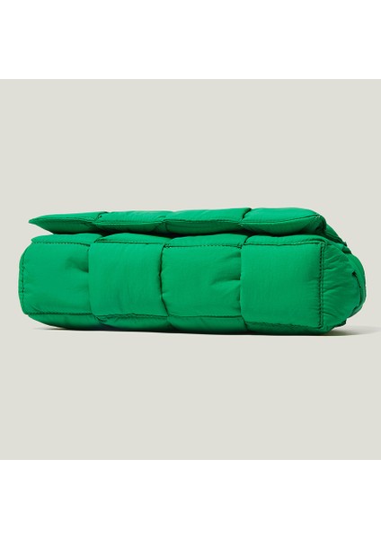 B Mabula Lüks Örgü Çantası Crossbody Çanta Kadın Kış Tüy Yastıklı Kapitone Aşağı Uzay Marka Tasarım Omuz Tote (Yurt Dışından) fırsatları