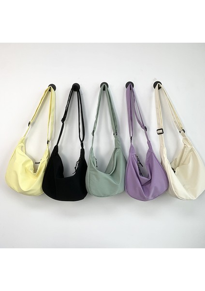 Beyaz Basit Kız Öğrenci Harajuku Omuz Çantaları Düz Renk Kadın Hobos Askılı Çanta Küçük Ekose Kadın Seyahat Çantası Çanta (Yurt Dışından) fiyatları