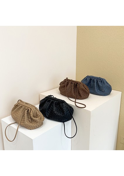 Kahve Kadınlar Basit Köfte Çanta Tasarımcısı Retro Moda Bulut Kadın Crossbody Omuz Çantası Gelgit Messenger Çanta Debriyaj Çanta (Yurt Dışından) indirimleri