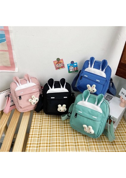 Pembe Sevimli Karikatür Tavşan Askılı Çanta Kadınlar Için Moda Kız Kawaii Crossbody Omuz Çantası Naylon Kumaş Su Geçirmez Cep Telefonu Çantası (Yurt Dışından) fiyatları