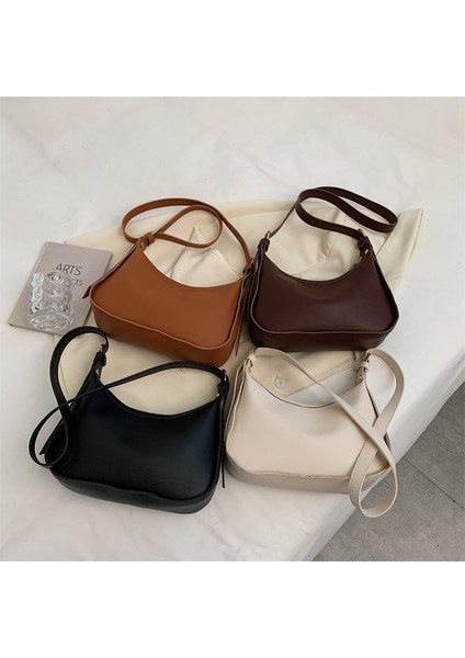 Kahverengi Yumuşak Pu Deri Bayan Omuz Çantası 2022 Yeni Vintage Trend Kadın Crossbody Çanta Bayanlar Için Basit Lüks Tasarımcı Çanta Çanta (Yurt Dışından) fırsatları