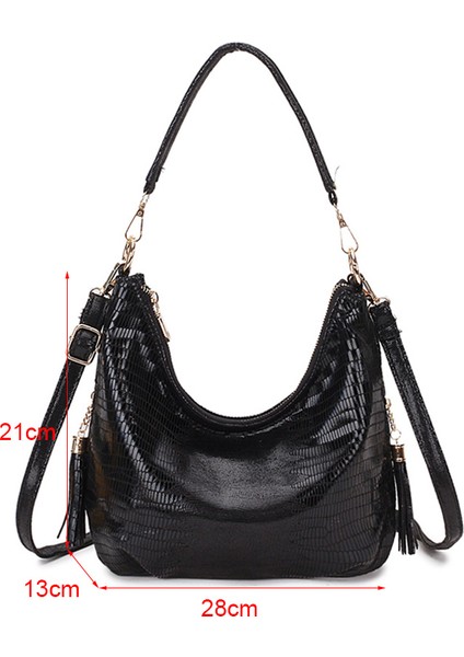 Siyah Hobo Kadın Deri Çantalar Yumuşak Deri Askılı Çanta Kadın Küçük Omuz Kadınlar Için Crossbody Çanta Çapraz Vücut El Çantaları (Yurt Dışından) fiyatları