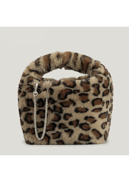 Kahve Kış Kuzu Yünü Kadın Çanta Moda Tasarımcısı Hobos Omuz Çantaları Lüks Sahte Kürk Zincirler Crossbody Çanta Küçük Tote Kadın Çanta (Yurt Dışından) modelleri