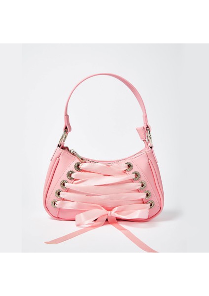 Pembe 2022 Ins Hot Tatlı Pembe Kurdele Çapraz Bağlı Gotik Tarzı Lolita Çanta Çanta Kadın Mini Çanta Omuz Koltukaltı Çantaları (Yurt Dışından) fiyatları