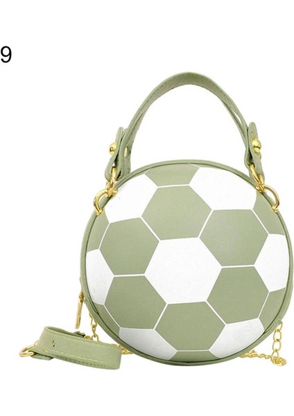 09 Kadın Topu Çanta Yuvarlak Basketbol Futbol Parti Elbise Suni Deri Crossbody Kız Bozuk Para Cüzdanı Omuzdan Askili Çanta (Yurt Dışından) fiyatları