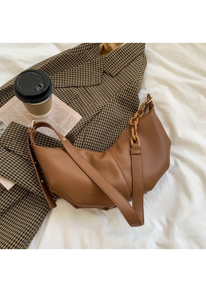 Auburn Ladsoul Kadınlar Yumuşak Deri Çantalar Yüksek Kaliteli Vintage Kadınlar Için Crossbody Çanta Katı Zincirler Omuz Çantaları Kadın Ana Kesesi (Yurt Dışından) fiyatları