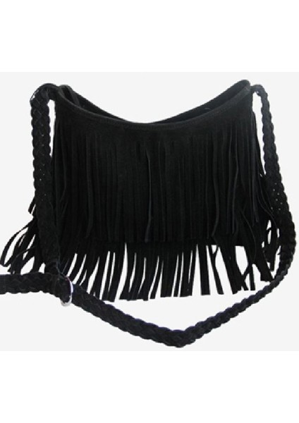 Siyah Battlerlover Kadınlar Püskül Çanta Lüks Tasarımcı Omuz Çantaları Bayan Marka Mesaj Çanta Kadın Bolsa Feminina Crossbody Çanta (Yurt Dışından)