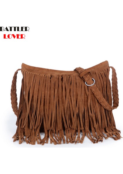 Siyah Battlerlover Kadınlar Püskül Çanta Lüks Tasarımcı Omuz Çantaları Bayan Marka Mesaj Çanta Kadın Bolsa Feminina Crossbody Çanta (Yurt Dışından) fiyatları