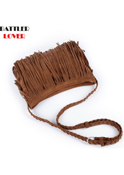Siyah Battlerlover Kadınlar Püskül Çanta Lüks Tasarımcı Omuz Çantaları Bayan Marka Mesaj Çanta Kadın Bolsa Feminina Crossbody Çanta (Yurt Dışından) fırsatları
