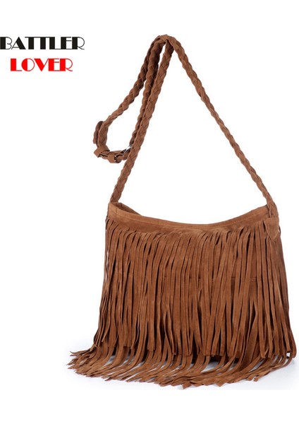 Siyah Battlerlover Kadınlar Püskül Çanta Lüks Tasarımcı Omuz Çantaları Bayan Marka Mesaj Çanta Kadın Bolsa Feminina Crossbody Çanta (Yurt Dışından) indirimleri