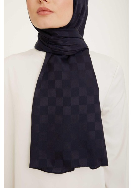 Trend Jakarlı Lacivert Dama Desen Diamond şal 2 - 1393 fırsatları