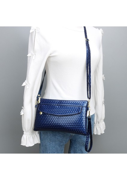 Hafif Kahve Parlak Kadınlar Crossbody Omuz Çantası Pu Deri Bilek Kayışı Debriyaj Para Çanta Moda Telefonu Çanta Fermuarlı Uzun Cüzdan Anne Çantası (Yurt Dışından) modelleri