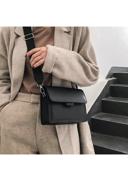Koyu Kahverengi Kadın Çantası Retro Kahverengi Ayarlanabilir Siyah Messenger Çanta Rahat Omuz Çantaları Basit Stil Lüks Pu Deri Bayan Çanta Cüzdan (Yurt Dışından) fiyatları