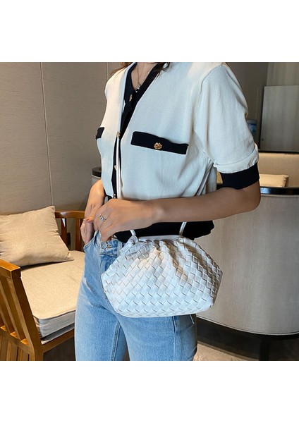 Mavi Lüks Bayanlar Örgü Çanta Yumuşak Deri Kadınlar Için Crossbody Omuz Çantaları 2022 Moda Kadın Marka Çanta ve Çanta Bayan Hobo Çanta (Yurt Dışından) modelleri
