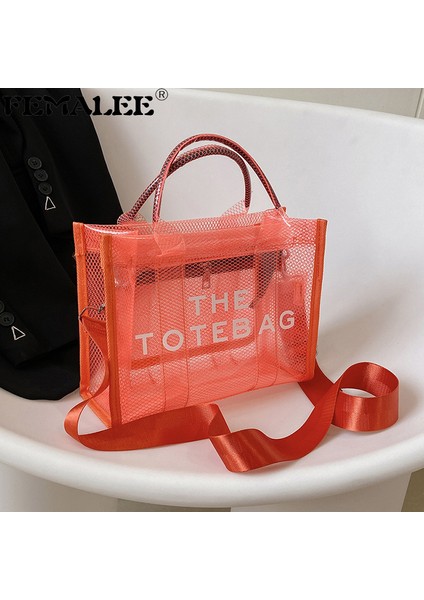 Mor Temizle Pvc Büyük Tote Çanta Tasarımcısı Örgü Omuz Çantaları Şeffaf Kadın Jöle El Çantası Rahat Plaj Alışveriş Tote Markalı (Yurt Dışından) fiyatları