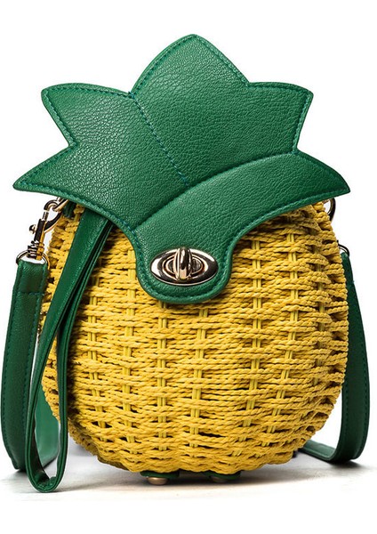 Sarı Kadın Ananas Çanta Hasır Örgü Tasarımcı Kadın Omuz Çantaları Bayanlar Moda Manşonlar Tote Kadın Messenger Çanta SS0319 (Yurt Dışından) fiyatları